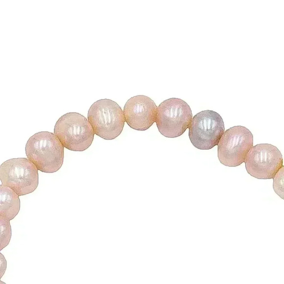 Freshwater Pearl Bracelet Elastic Slip On Bracelet Wedding Bridal Jewelry Summer - Picture 2 of 2